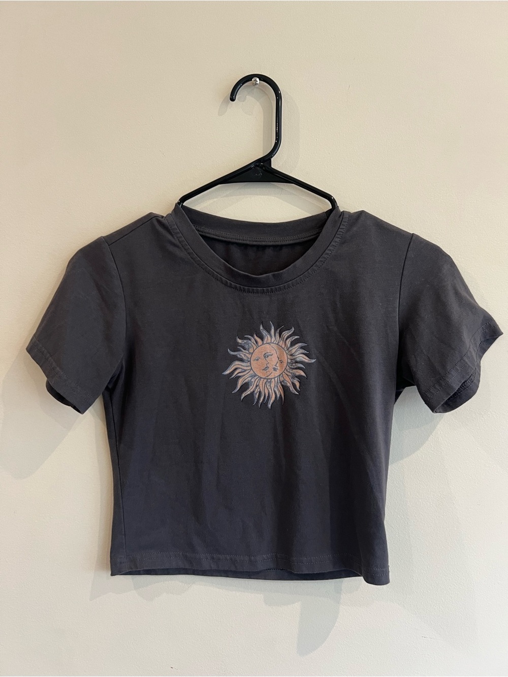 Grey Graphic Sun Baby Tee